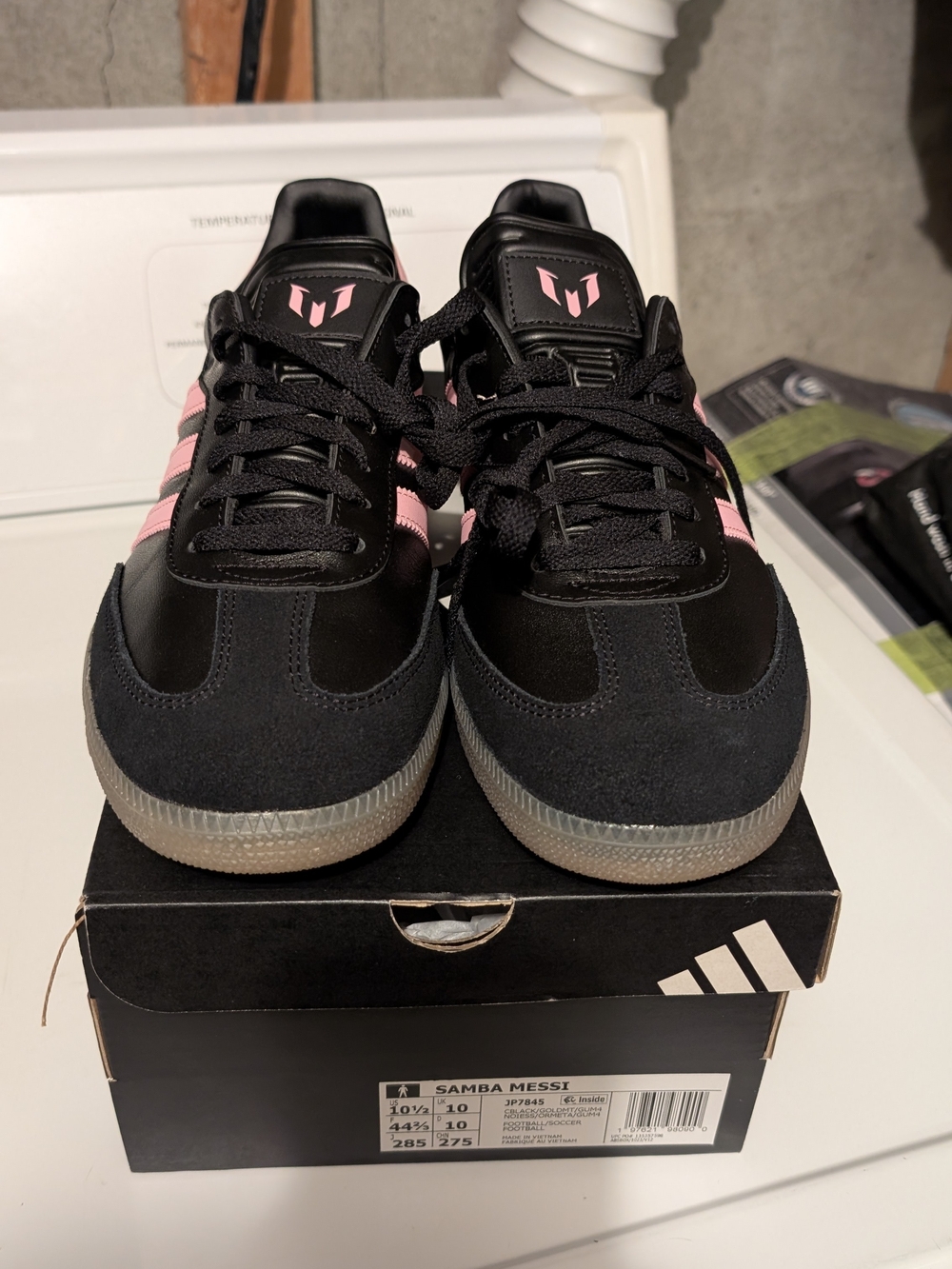 Adidas Samba Messi Black & Pink Sneakers